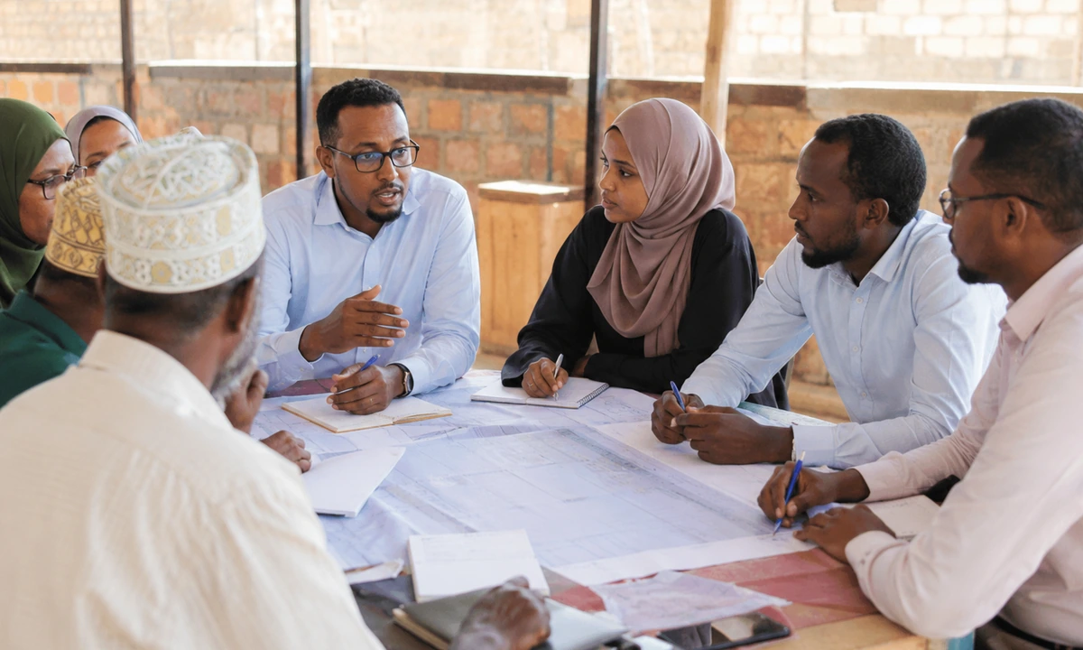 Somali consultants and local stakeholders in a community partnership and engagement discussion