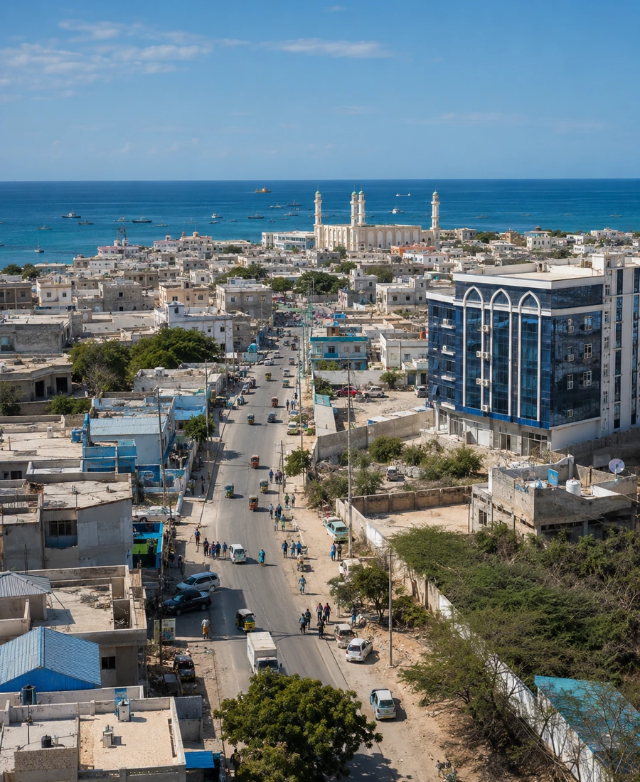 Mogadishu cityscape representing DCG's deep Somalia context and operating environment